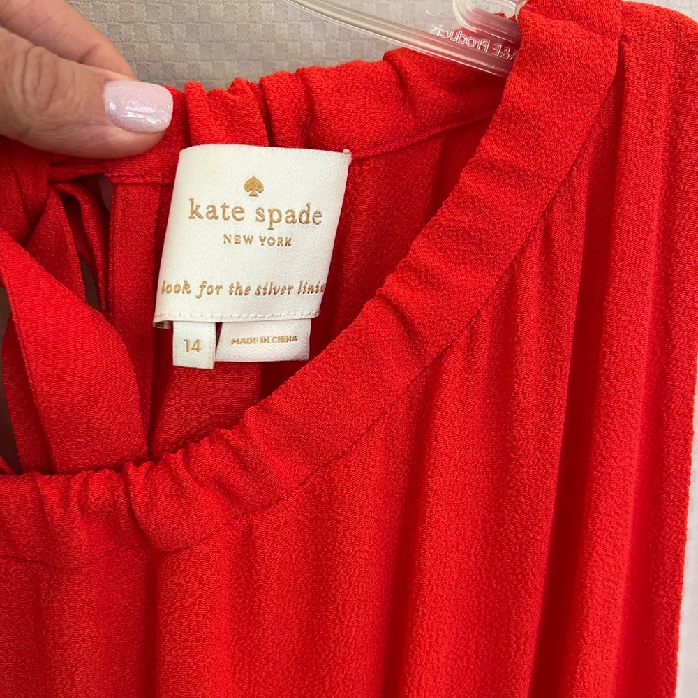 Kate Spade Red Dress Sz14 - Picture 3 of 12
